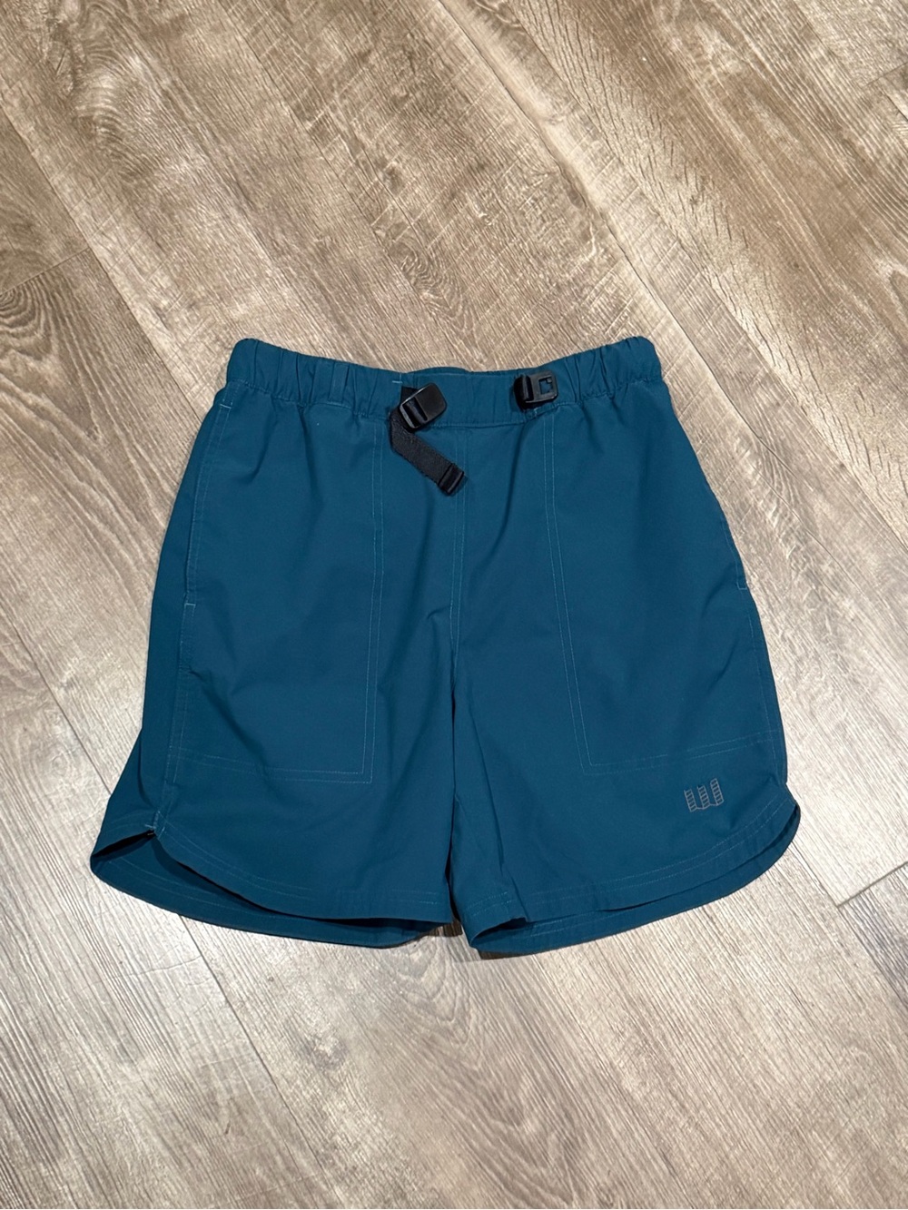 Topo Designs River Shorts Men's Small Teal Hiking Nylon Belted